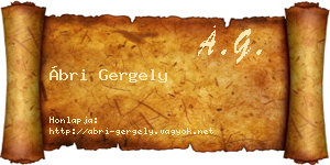 Ábri Gergely névjegykártya