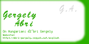 gergely abri business card